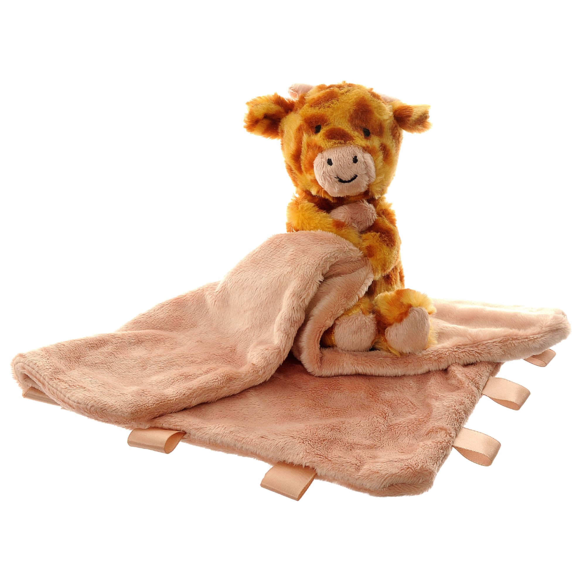 Ziggle Men's Giraffe Baby Comforter For Newborns | Soft Comforter Blanket Toy | Newborn Essentials And Blanket Gift | New Baby Boy Or Girl Gift Idea | Eco Friendly | 30X30cm