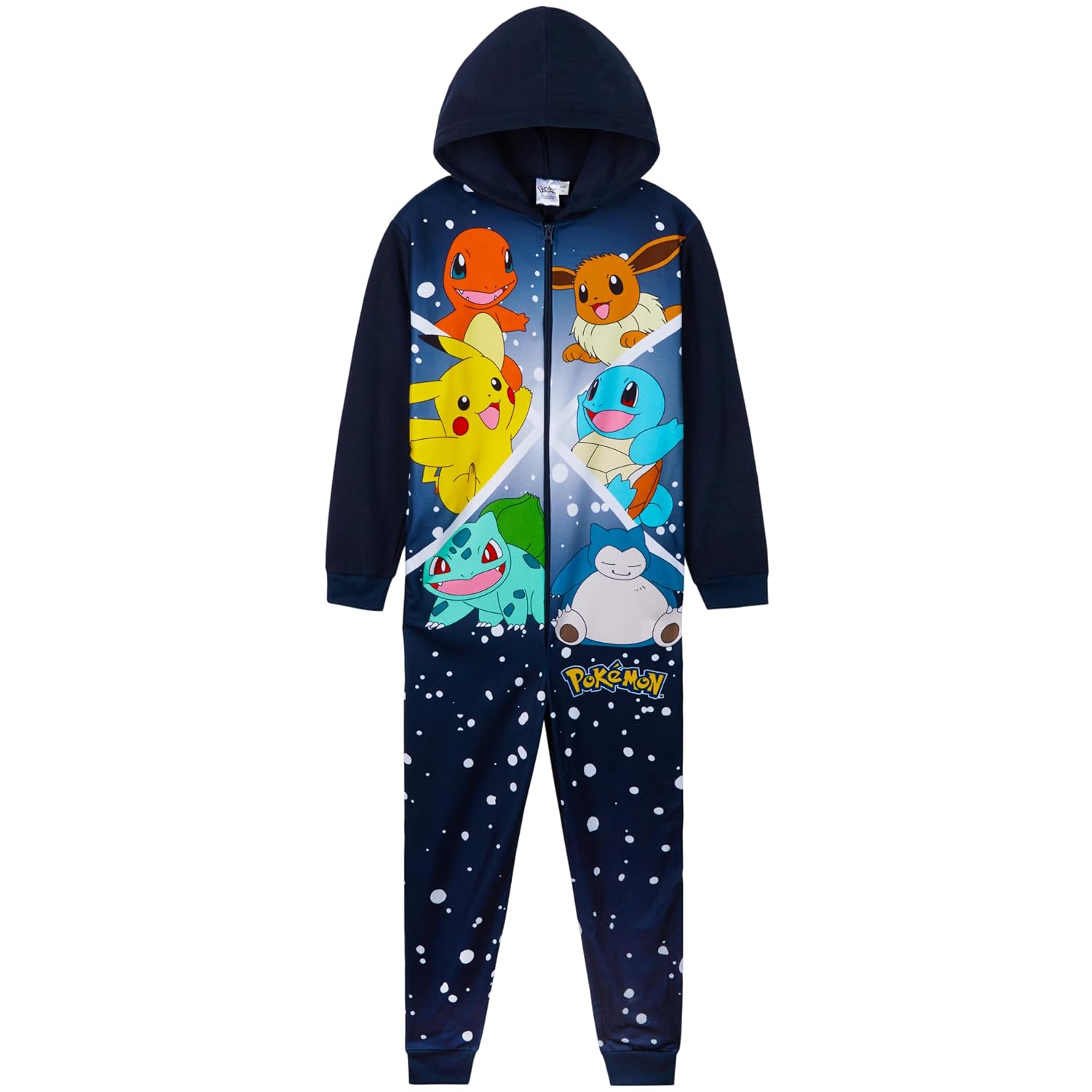 Pokemon Boys Novelty Fleece Sleepsuit, Warm Hooded Fleece - Boys Gifts