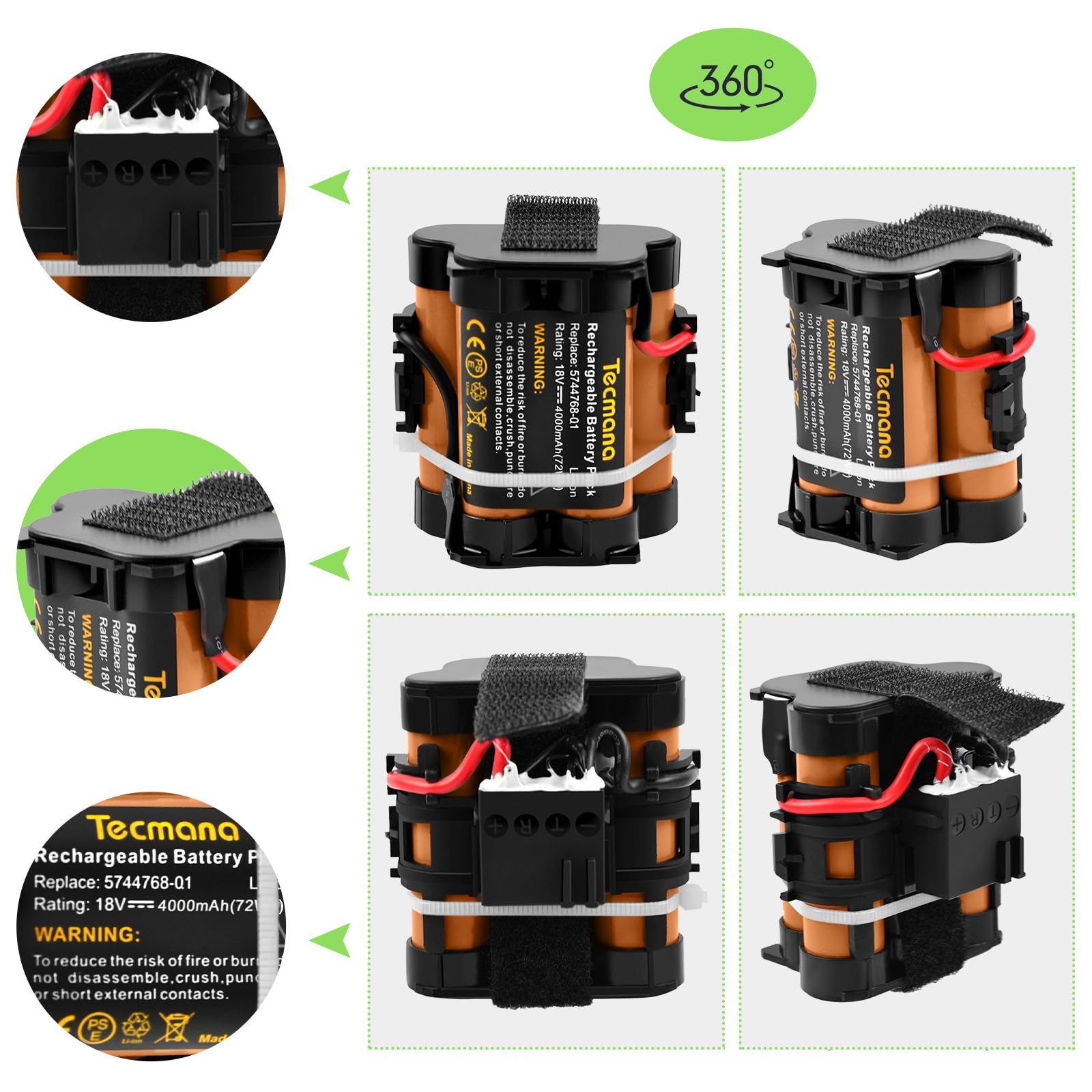 Batería 18V 2.5Ah Para Gardena Y Husqvarna Automower – Larga Duración Y Segura, Compatible Con R38Li, R40Li, 105, 305, 308 Y Más