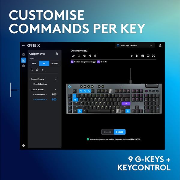 Logitech G G915 X Low-Profile Wired Mechanical Gaming Keyboard, Double-Shot PBT Keycaps, Fully Programmable Keys, RGB Lighting, Aluminum Finish, GL Brown Tactile Switches - PC/Mac, QWERTY UK - Black - 4