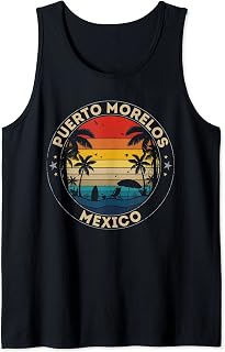 Puerto Morelos Souvenir - Mexico Reminder Tank Top