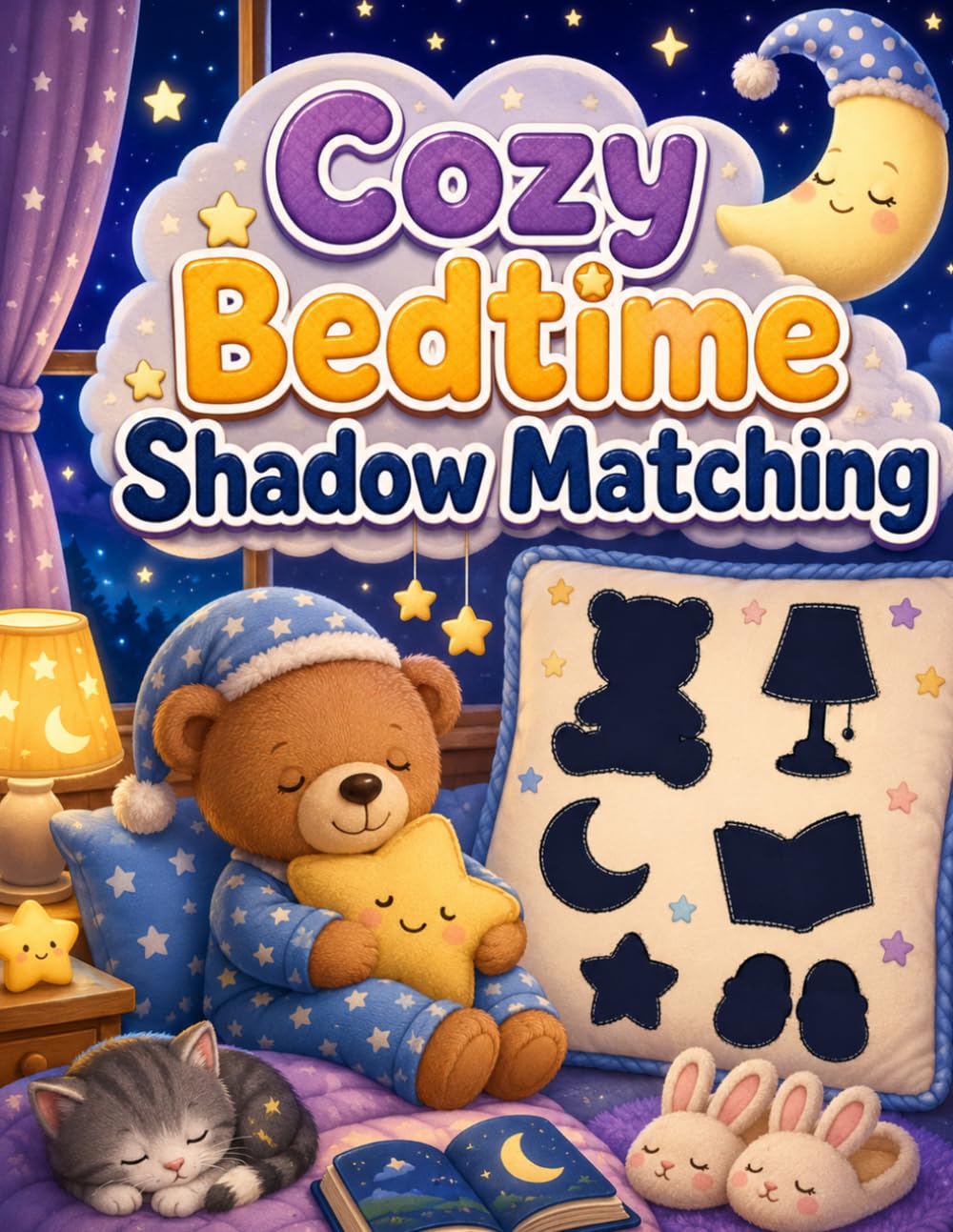 Cozy Bedtime Shadow Matching: A Calming Bedtime Activity Book to Boost Focus and Visual Skills