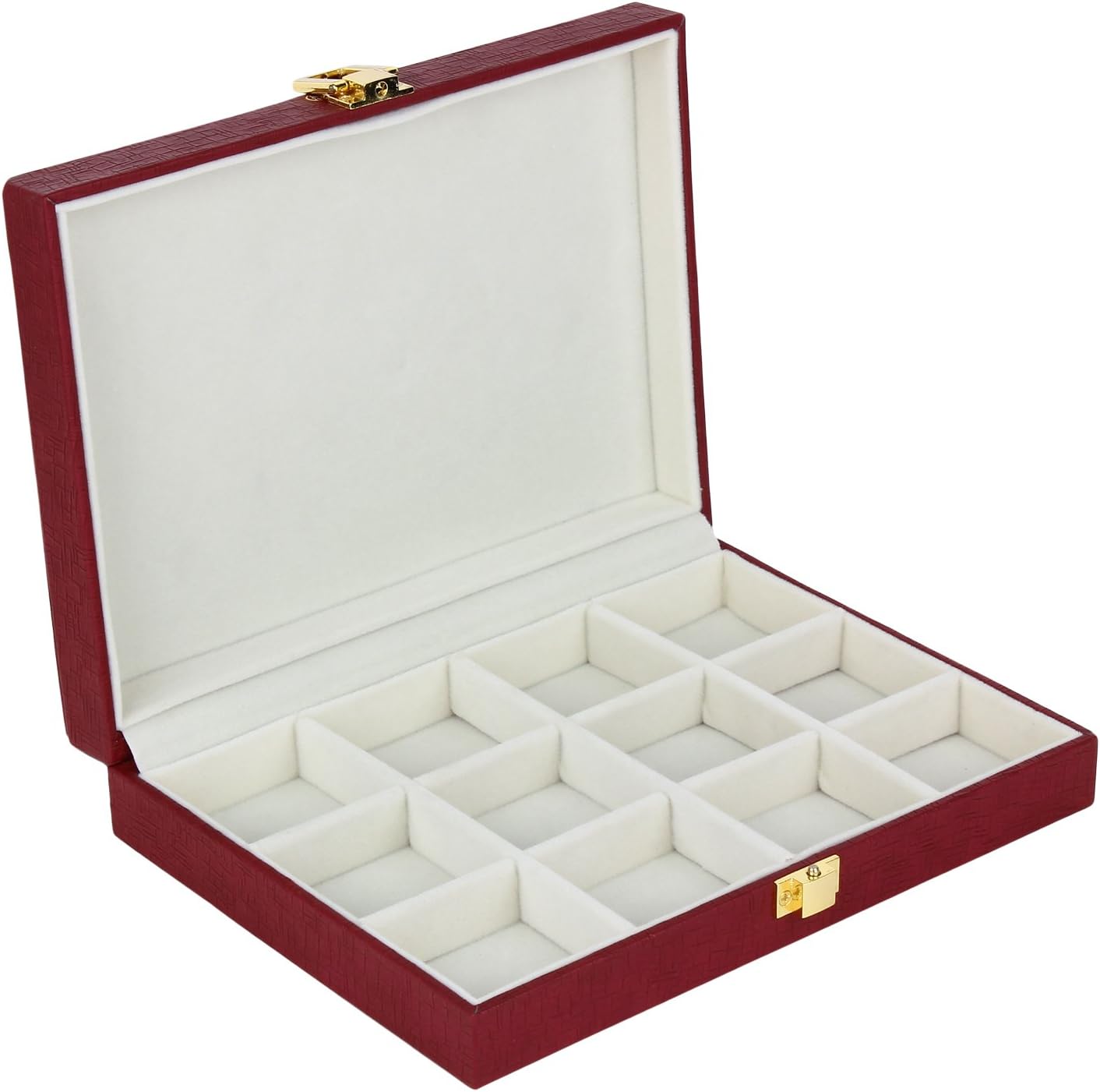 Richpiks Red universal Ring Pendant Chains organiser Jewelry Box 12 slots (PI 254)