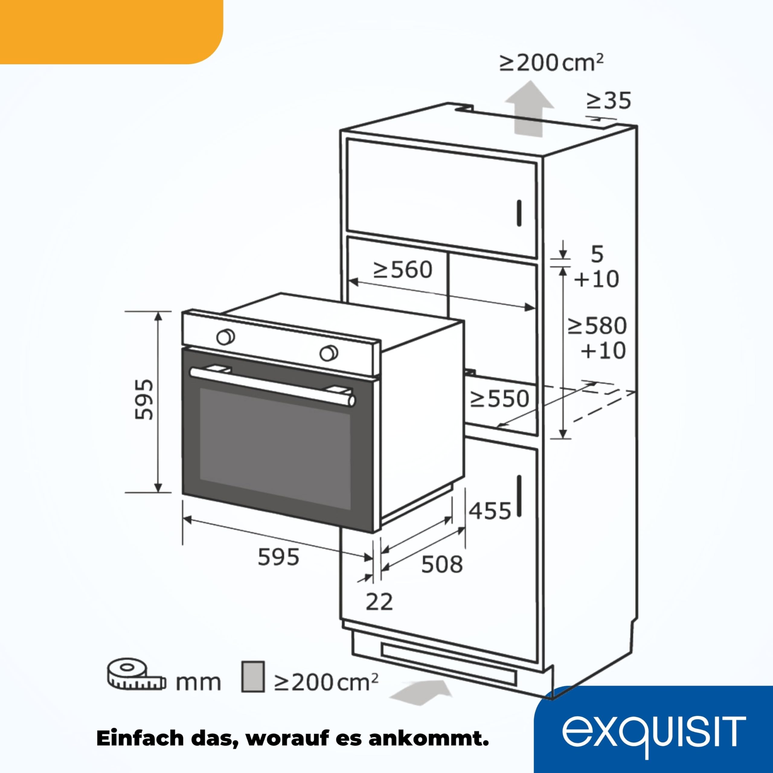 Exquisit Piekarnik do zabudowy EBE76-9-H-020 inox | Touch | timer | grill | 60 cm