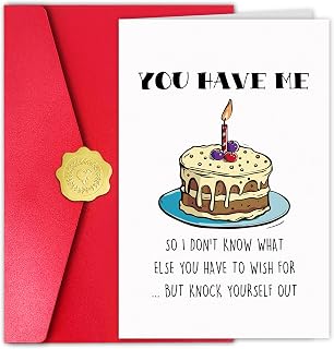 Kalamiao Funny Birthday Card for Husband Boyfriend, Birthday Greeting Card for Him Her Mom, Sweet B-Day Cards Gifts