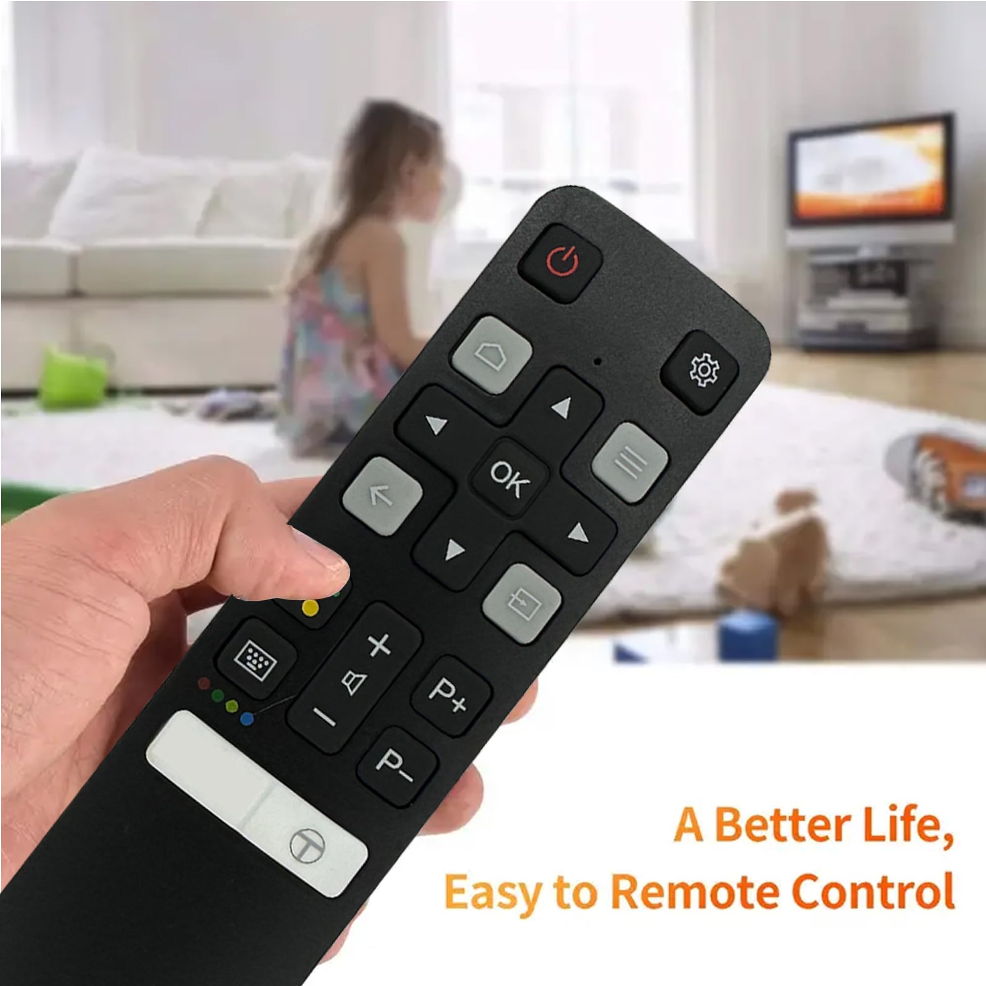 TCL RC802V Android 4K UHD Smart TV Remote Control – Replacement (No Voice)