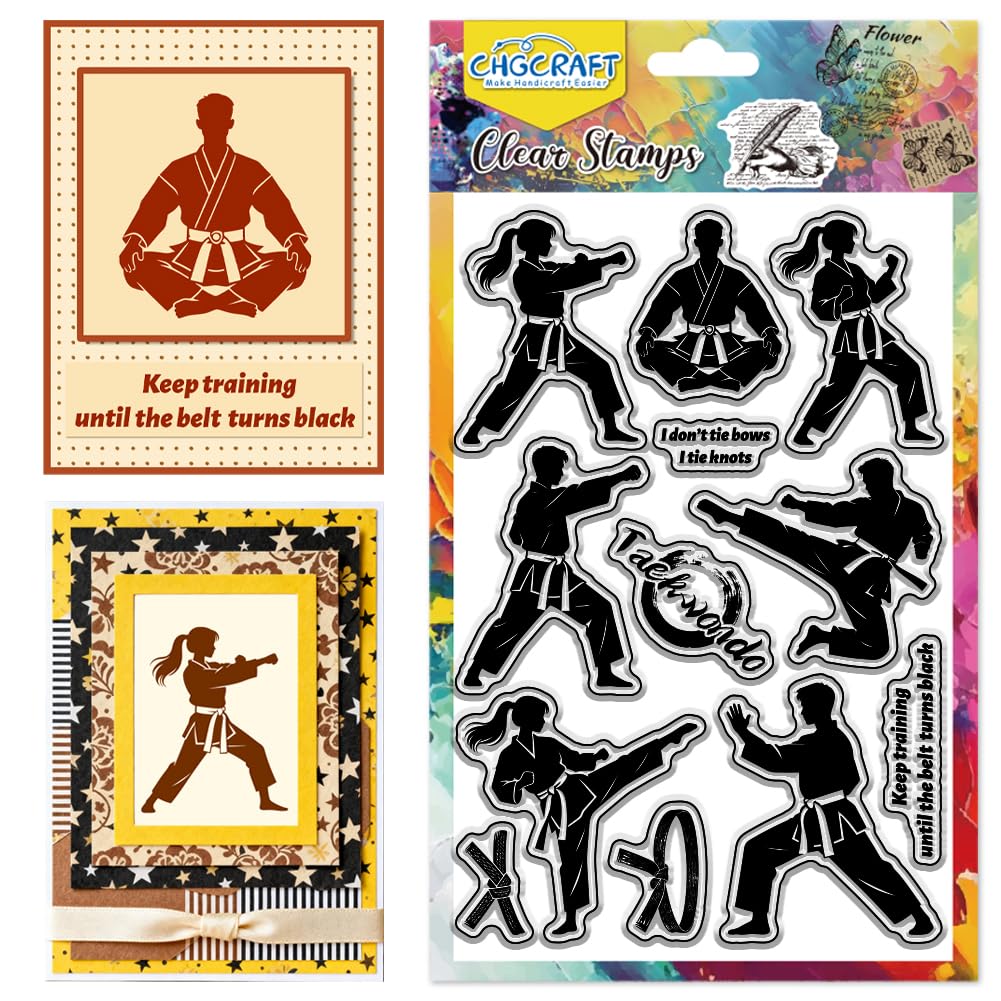 Taekwondo Clear Stamps - DIY Scrapbooking & Card Making -1