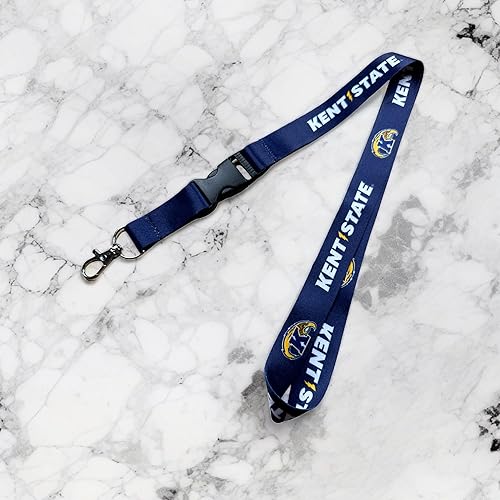 Miniatura 4 de Desert Cactus Kent State University Lanyard KSU Golden Flashes - Llavero con hebilla desmontable para tarjetas de identificación (azul)