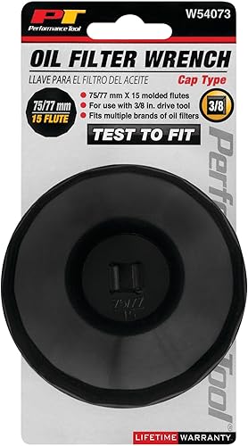 Vista 18 de Performance Tool W54065 Llave de tapa de filtro de aceite 2.874 in 14 flautas