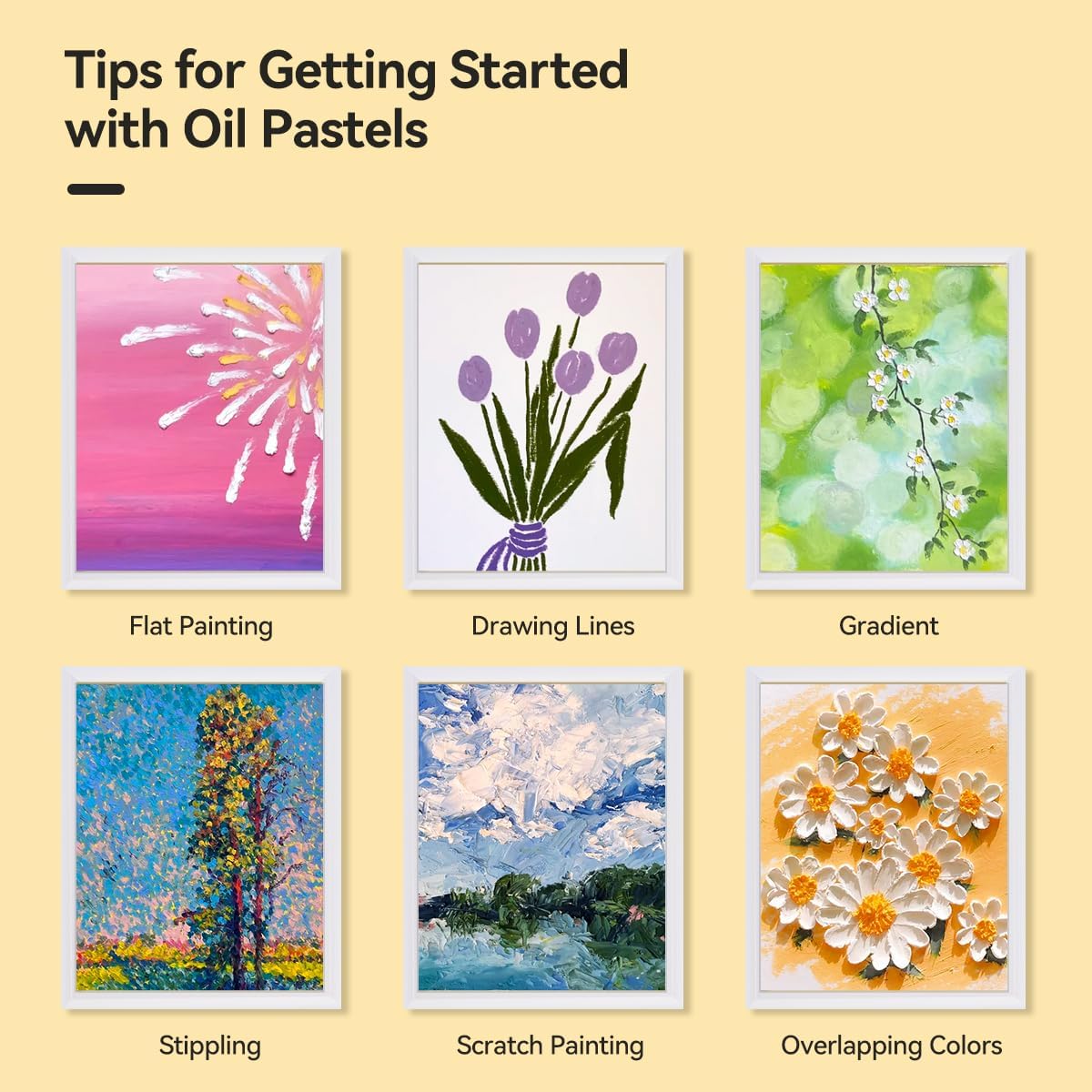 Paul Rubens Oil Pastel Set, Artist Oil Pastels, Oil Art Kit, Includes 60 Brightly Colored HAIYA Soft Oil Pastels + 1 Palette Knife+ 1 Roll of Masking Tape+ 1 Acrylic Marker + 10 Oil Pastel Paper