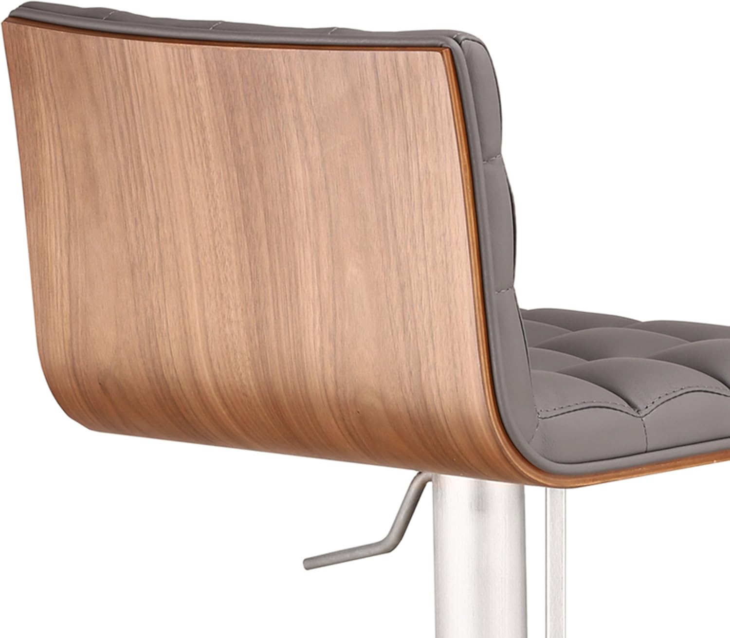 Flаѕh Dеаlѕ - 70% оƒƒ Armen Living Oslo Adjustable Barstool in Grey Faux Leather and Brushed Stainless Steel Finish Bеѕt Dеаl Armen Living Oslo Adjustable Barstool in Grey Faux Leather and Brushed Stainless Steel Finish