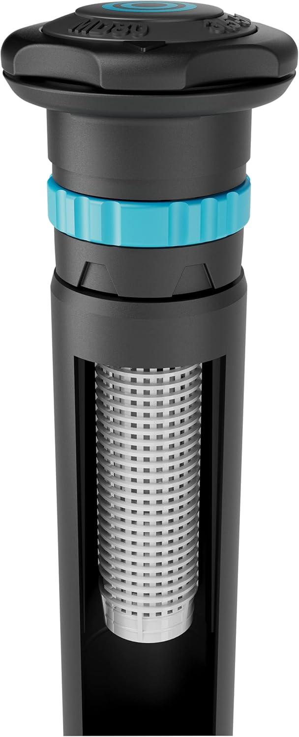 Gardena Sprinkler System Pop-up Sprinkler MD80: Pop-up Irrigation System for Medium lawns up to 80 m², Range from 3.5–5 m, with Rotary Nozzle, 1/2 inch Male Thread (8232-20)