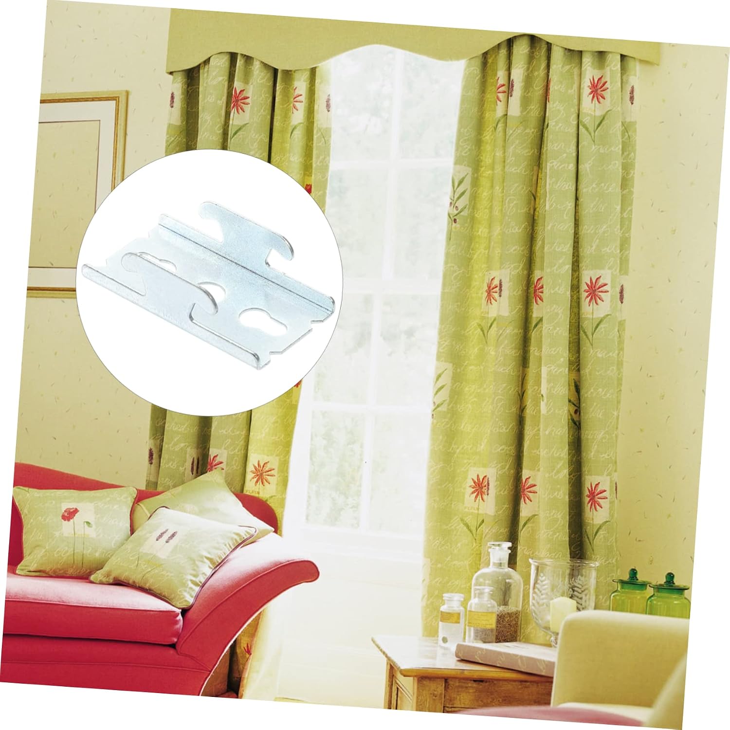 Ciieeo 8 Sets Iron Curtain Rod Mounting Brackets Wall Support Holders for Double Curtain Rods Suitable for Living Bedroom and Kitchen Decor