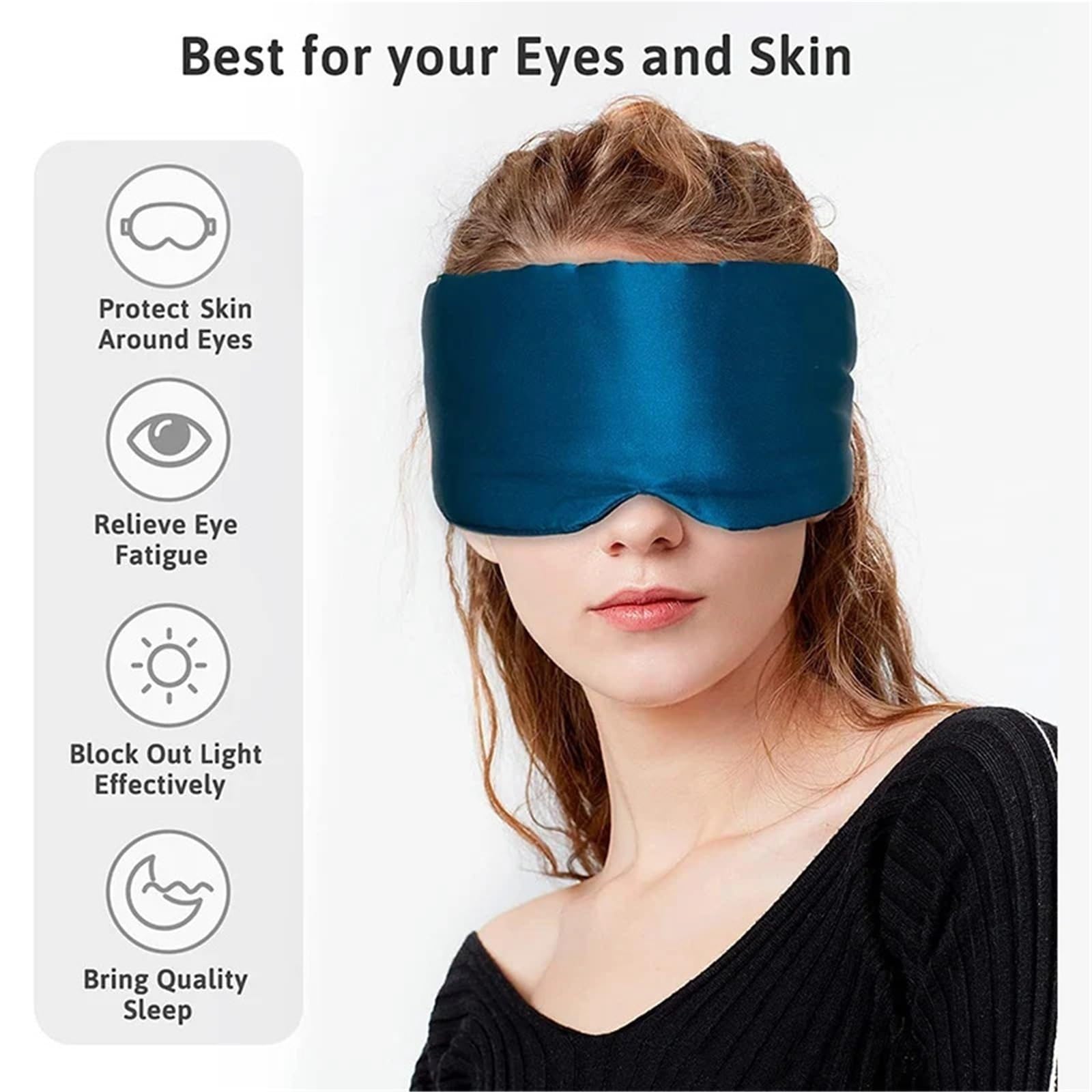 3 stücke Seidensatin Schlafmaske Augenmaske Lichtblockierende Abdeckung Schatten Reise Entspannen Augenklappe Frauen Männer Schlafmittel für Schlaf(Deep Grey)