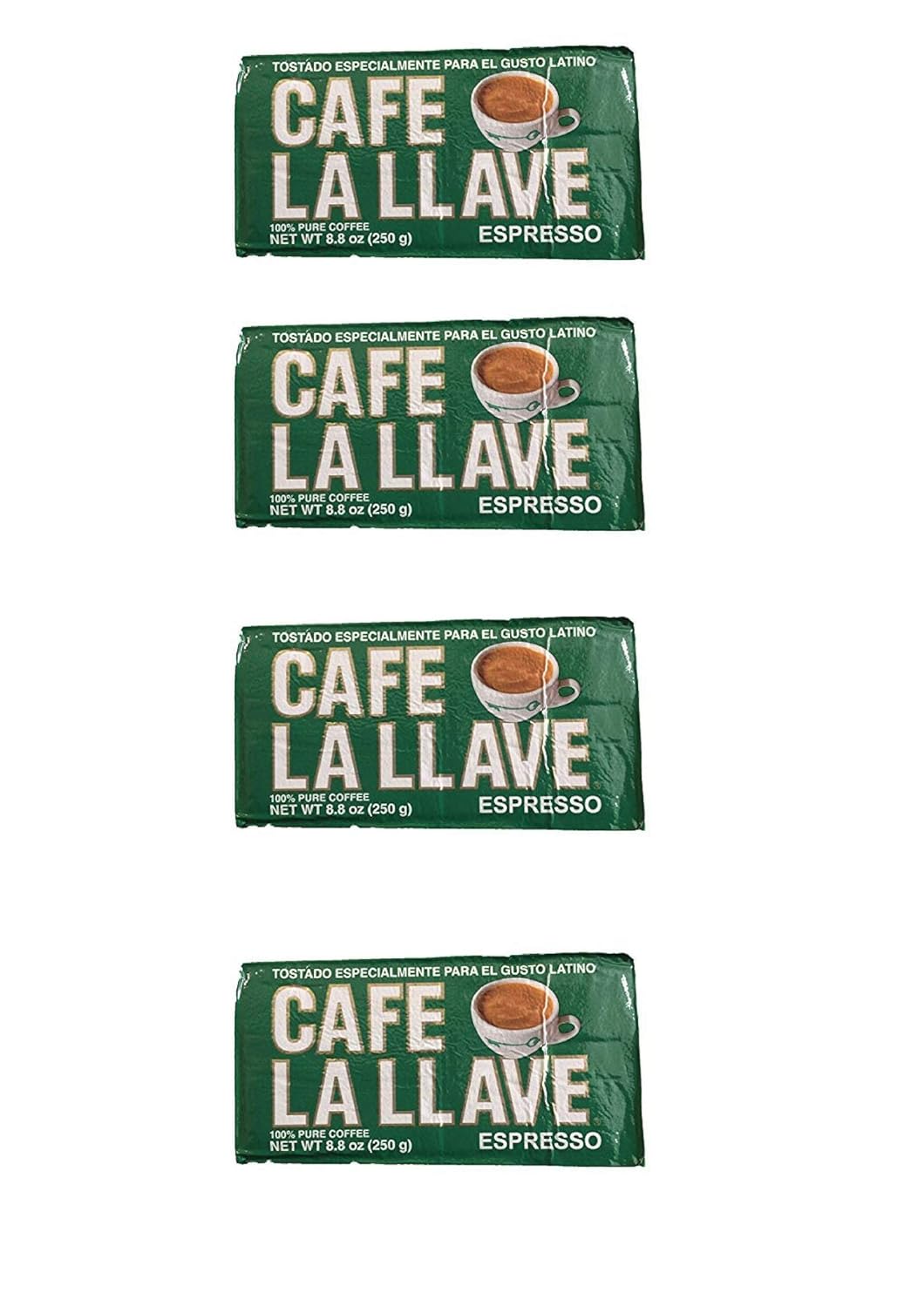 Cafe La Llave Ground Espresso Coffee (8.8oz) (4 Pack