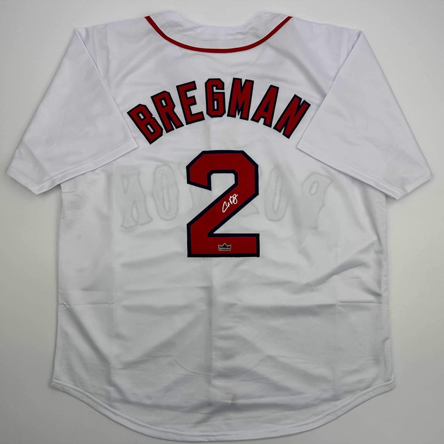 Facsimile Autographed Alex Bregman Boston White Reprint Laser Auto Baseball Jersey Size Men's XL