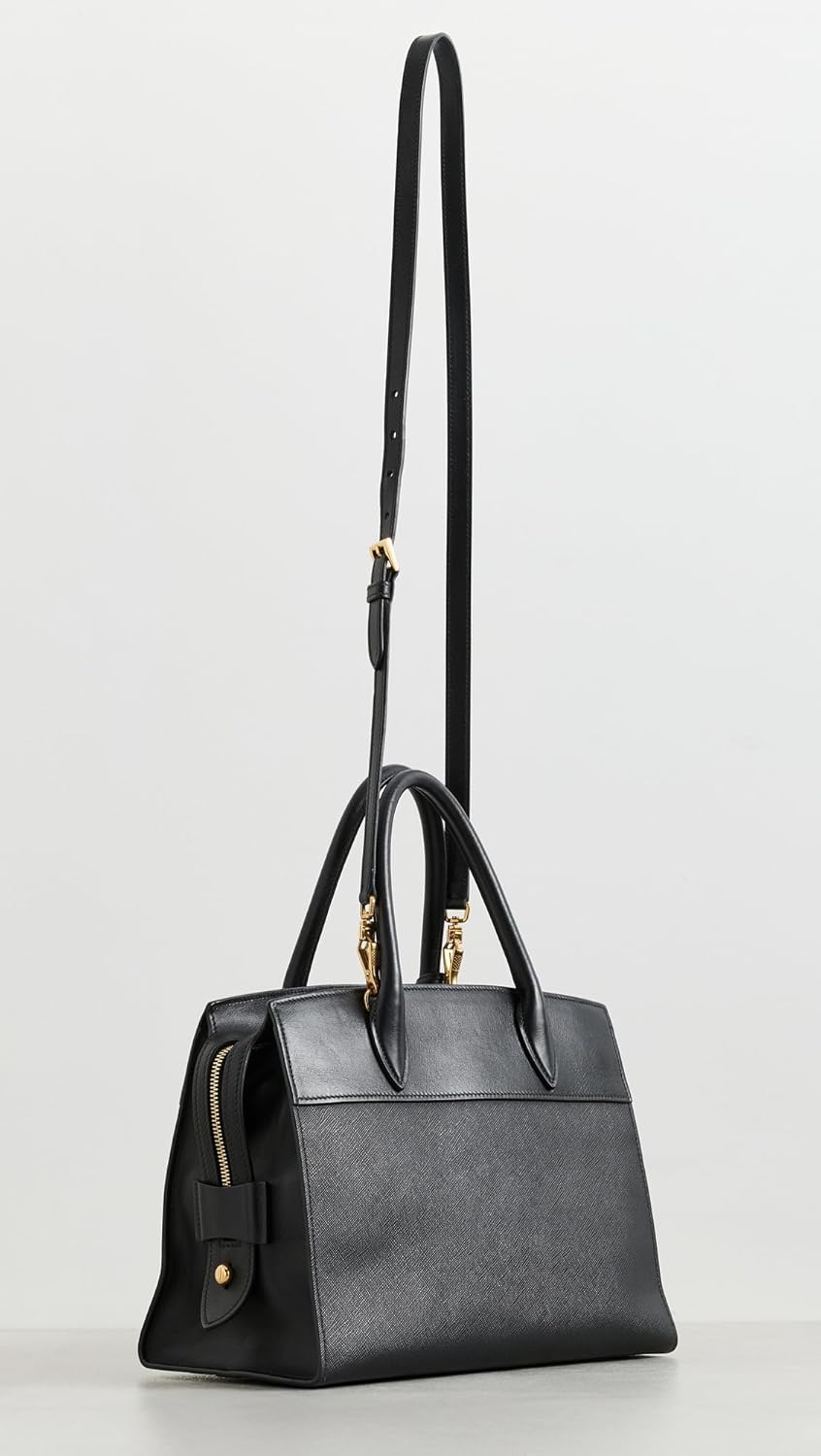 Prada What Goes Around Comes Around Women's Pre-Loved Black Saffiano Esplanade Handbag - Image 3
