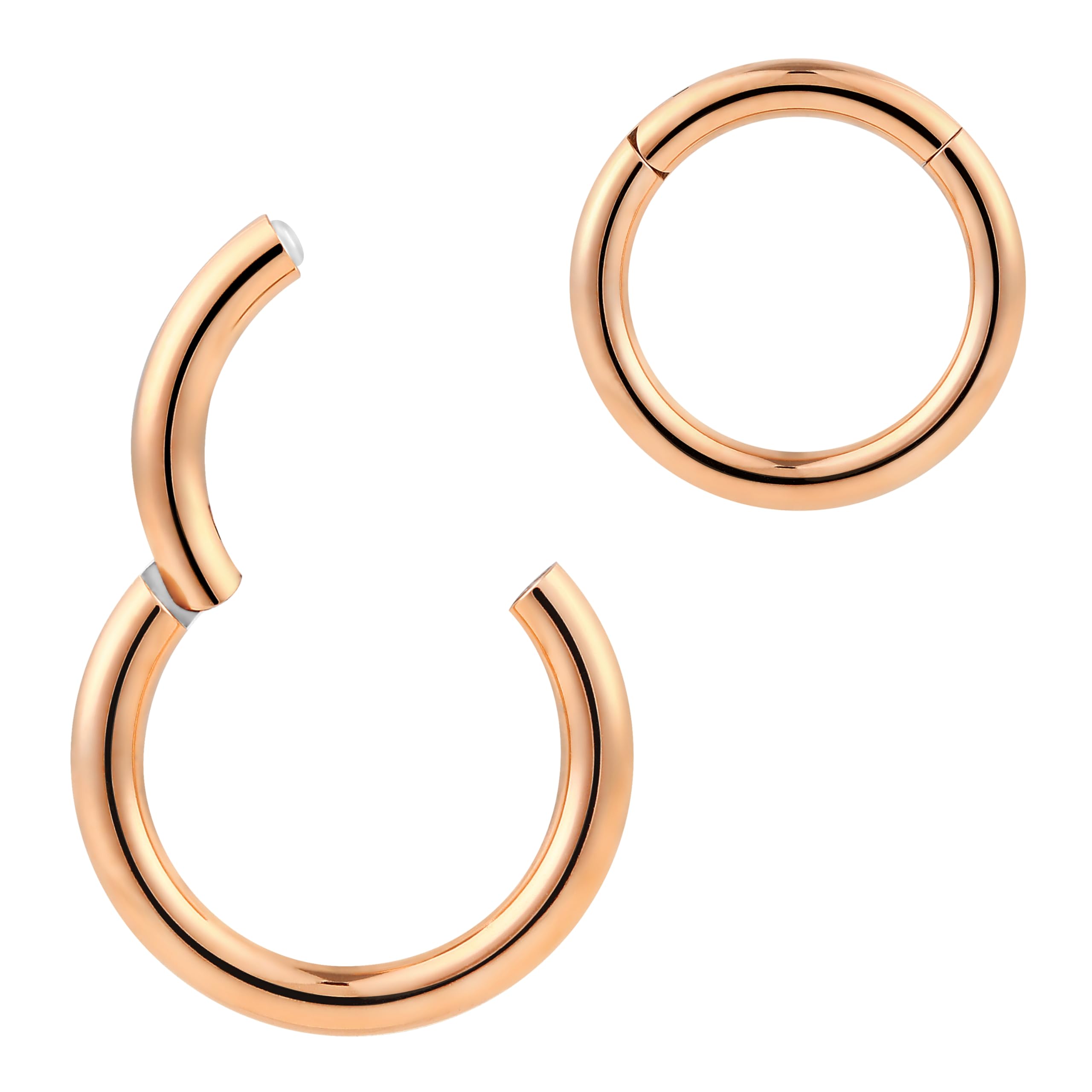 365 SLEEPERS G23 tytan obustronny przegroda Tragus Helix segment na zawiasach nos kolczyk w kształcie koła kolczyki w kształcie koła piercing biżuteria 20G 18G 16G 14G 12G 10G 8G