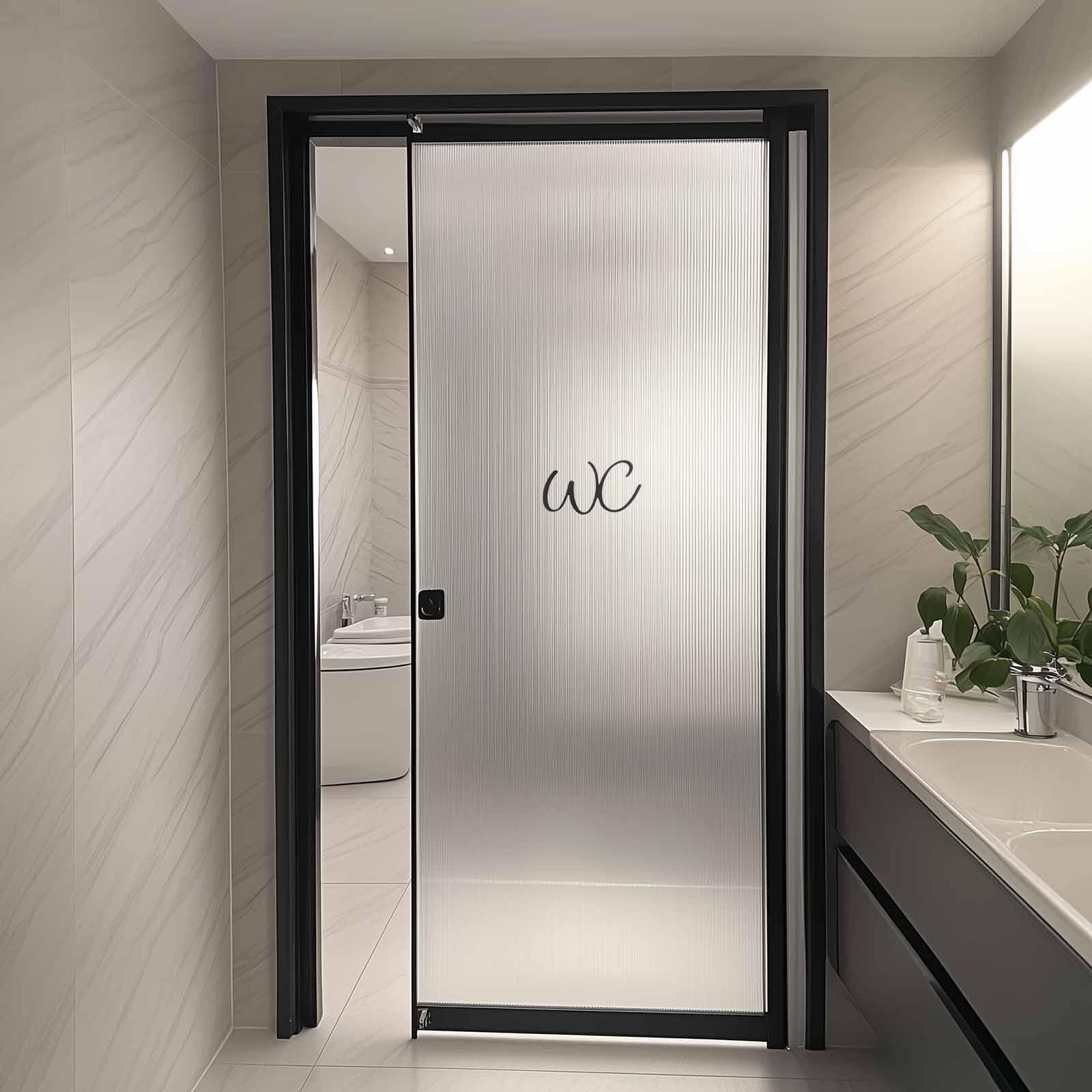 Aluminium deurbordje 130x50mm toilet Kantoorbord