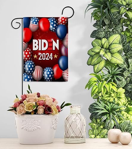 Miniatura 12 de Bandera de Biden Harris conjunta Jardín Patriótico Votar Presidente Demócrata Republicano Tea Party Estados Unidos Americana Elección Casa Banner