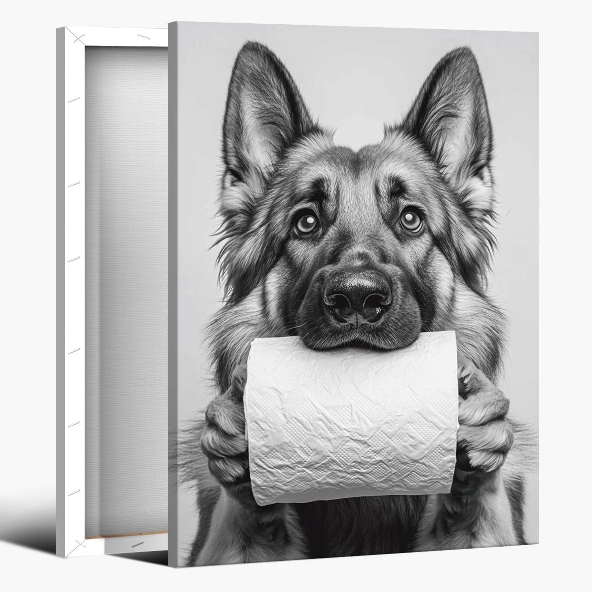 Funny Bathroom Wall Art Pooping on People Trendy Black And White Hilarious Pigeon Animals Canvas Posters Prints For Bedroom Dorm Hotel Toilet Decor 24x36inch black framed