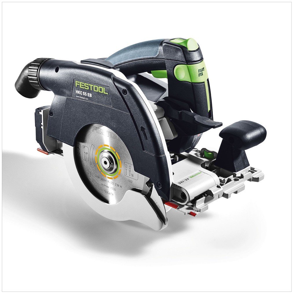 Scie circulaire à capot basculant sans fil HKC 55 Li EB-Basic - Festool