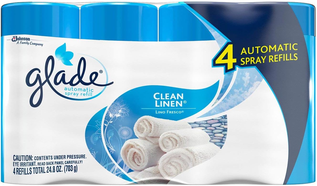 Buy Glade Automatic Spray Air Freshener Refills, Clean Linen, 4 6.2