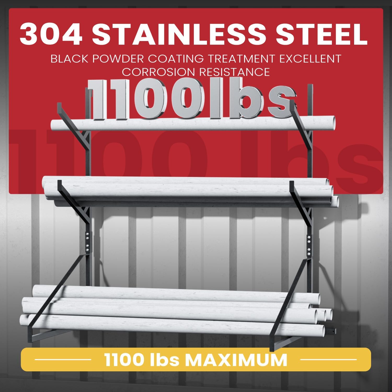 Shipping Container Shelving Storage Bracket (29" x 11.4" x 46") 2 Pack Heavy Duty Shipping Container Shelves with Powder Coated, High Load Capacity for Storage Optimization
