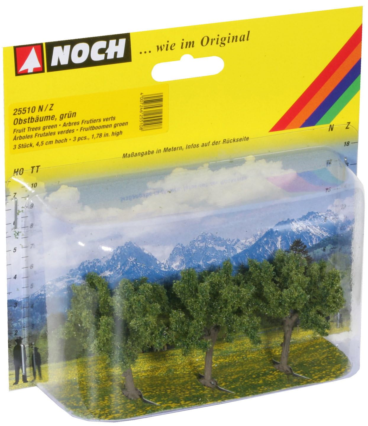 Noch 25510 4.5 cm High Fruit Trees Green Landscape Modelling (3-Piece)