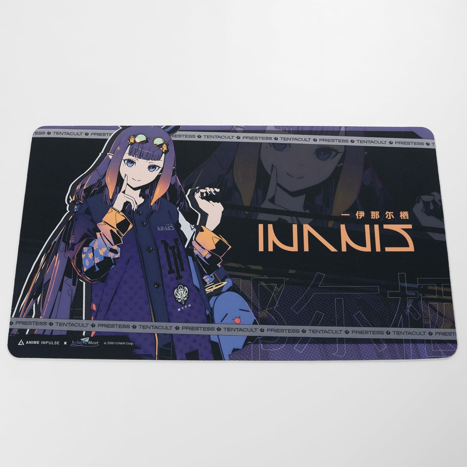 x Ninomae Ina’NIS Desktop Gaming Mousepad, hololive Production Officially Licensed Premium Grade Non-Slip TCG Playmat or Office Desk Mat for Keyboard and Mouse