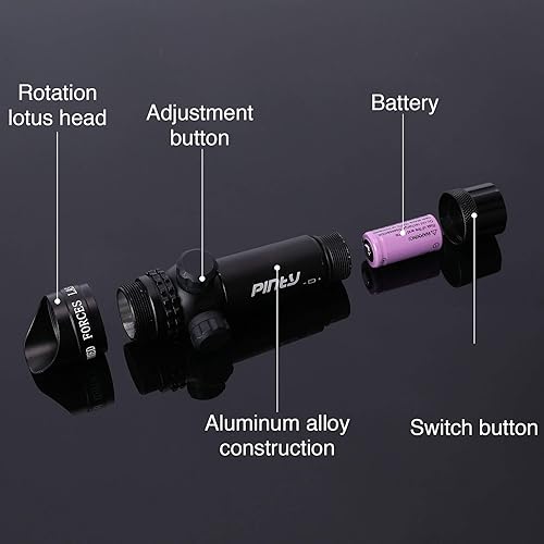 Miniatura 5 de Pinty Rifle de caza láser verde mira punto alcance ajustable con soportes