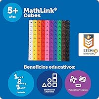 Vista 5 de Cubos MathLink de Learning Resources - Juego de 100 cubos, para niños de 5 años en adelante, actividades STEM, elementos manipulativos