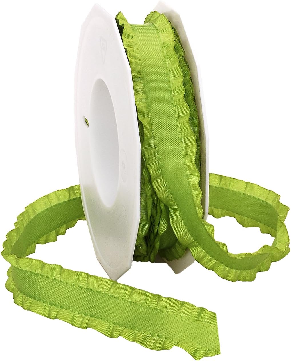 Morex Ribbon Double Ruffle Ribbons for Wedding Bridal Shower Décor, Gift Wrapping, Birthday, Sewing and Crafts, 1-1/2-Inch by 16.5-Yard, Willow