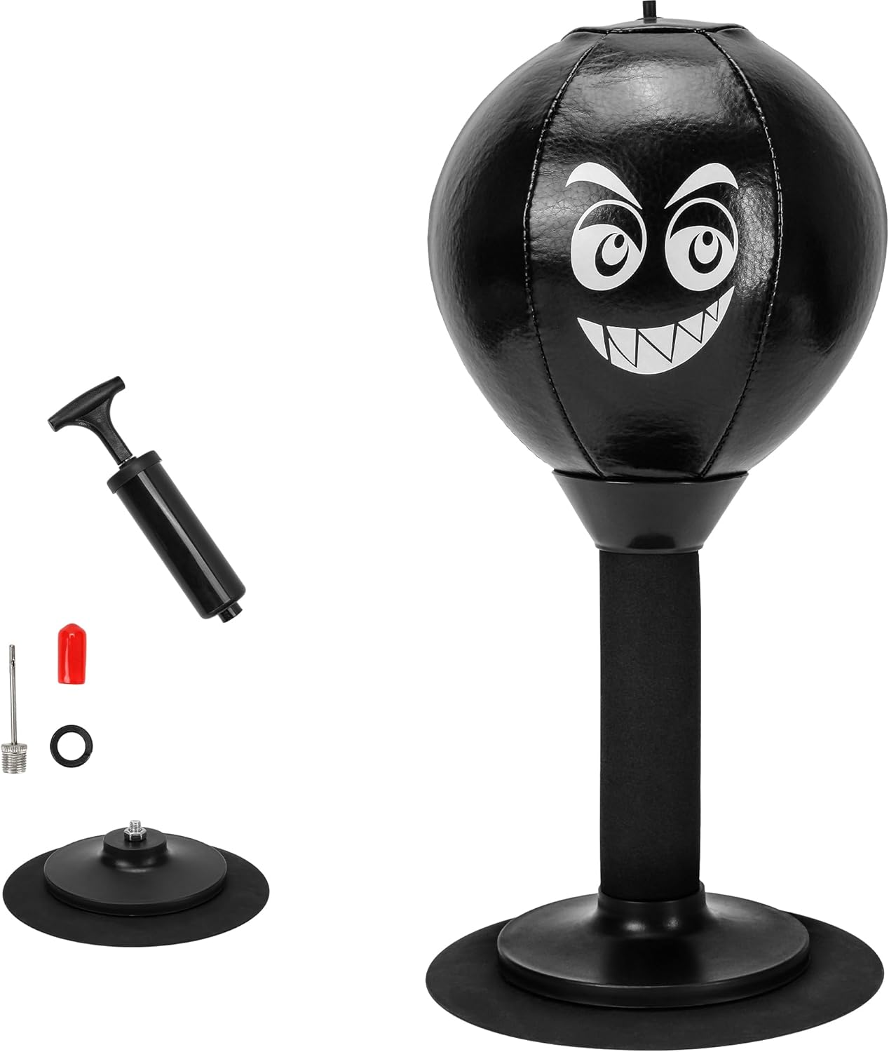Desktop Punching Bag, Small Relaxing Rage Punch Bag for Stress Relief, Upgraded Strong Suction Cup and All-Around Foam Spring, Portable Tabletop Boxing Ball for Adults, Youth, Office, Home, Friends