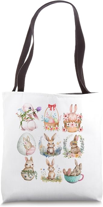 Easter Bunny Group of 9 graphics Tote Bag