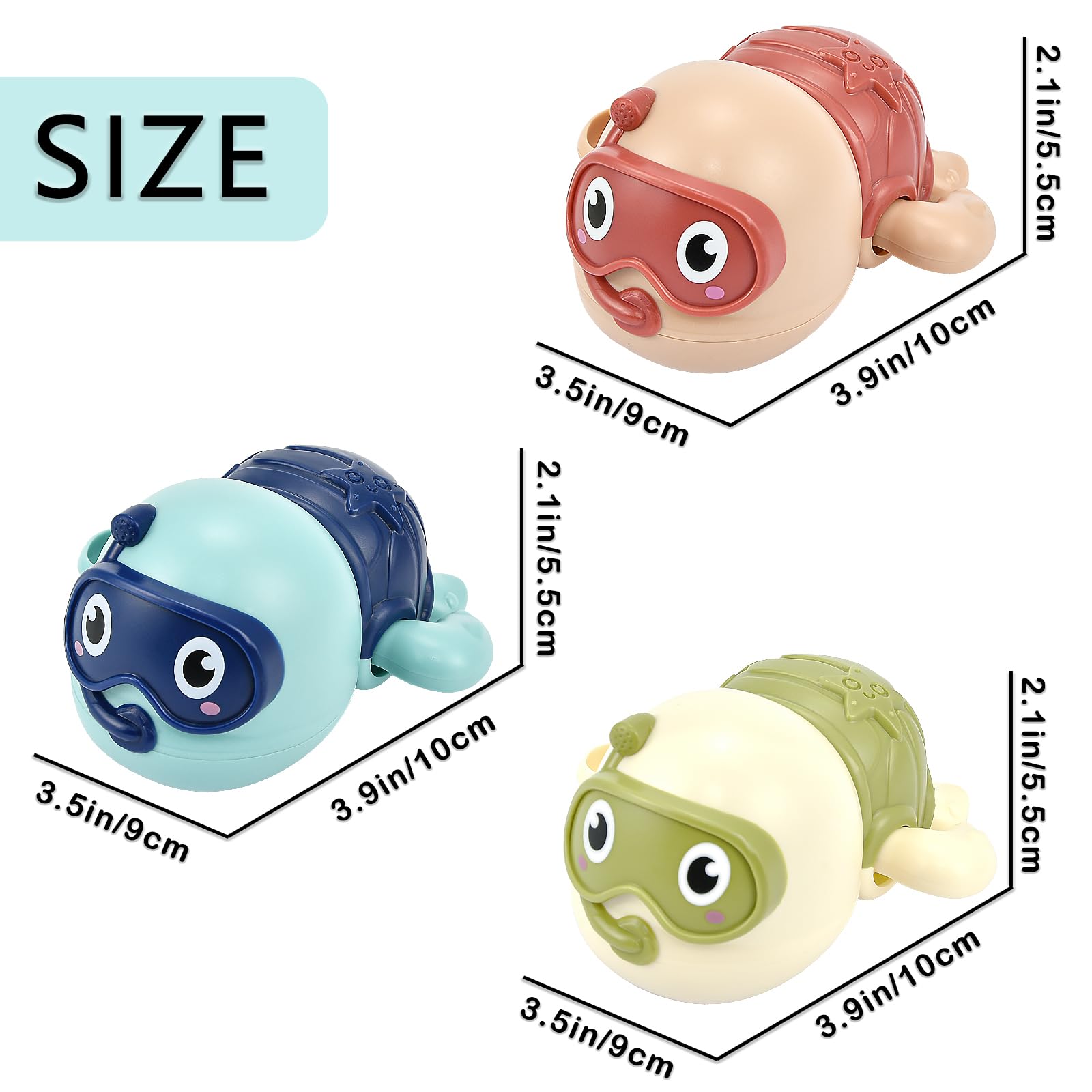 Paquete de 3 juguetes de baño para bebés de 1 a 2 años, juguetes de baño para niños pequeños de 1 a 3 años, juguetes de baño flotantes, juguetes de viento para niños de 1 a 2 años, juguetes de bañera 4
