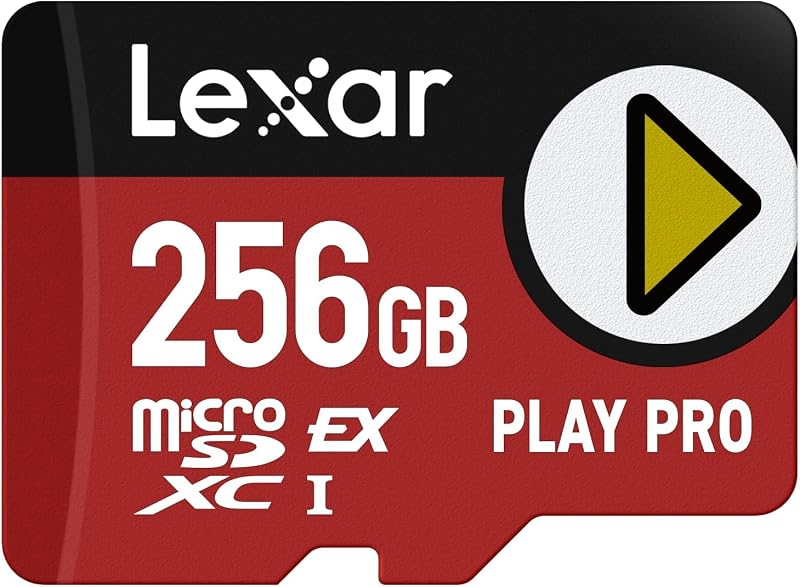 Lexar 256GB Play PRO Micro SD Express Card, 900MB/s Read, 4K, V30, UHS-I | Compatible w/ Nintendo-Switch 2, Backwards-compatible with UHS-I/UHS-II Devices (at UHS-I speeds), LMSXPS0256G-BNNNU