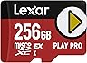 Lexar Play PRO Cartão microSD Express de 256 GB, vídeo Full-HD e 4K, até 900 MB/s de leitura, até 600 MB/s de gravação, para Nintendo-Switch, dispositivos de jogos portáteis Steam Deck