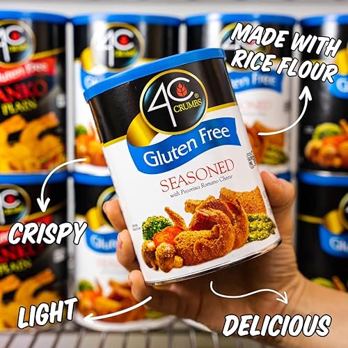 Miniatura 10 de 4C Migas de pan prémium sin gluten sazonadas sin gluten crujientes y sabrosas paquete económico sin gluten sazonadas 12 onzas paquete de 1
