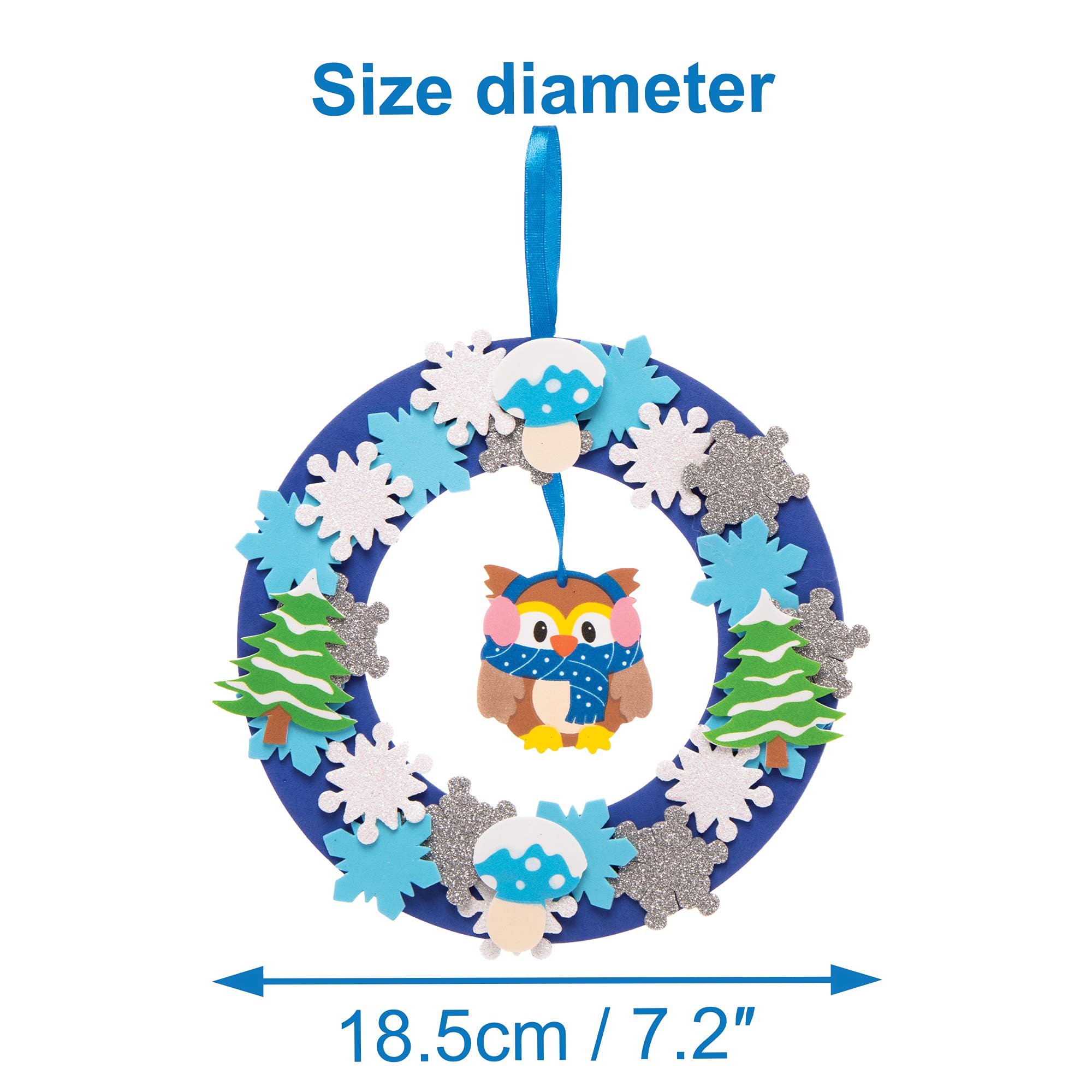 Kit Couronnes De Noël En Bois à Décorer - Lot De 2, 18 Cm, Pour Enfants