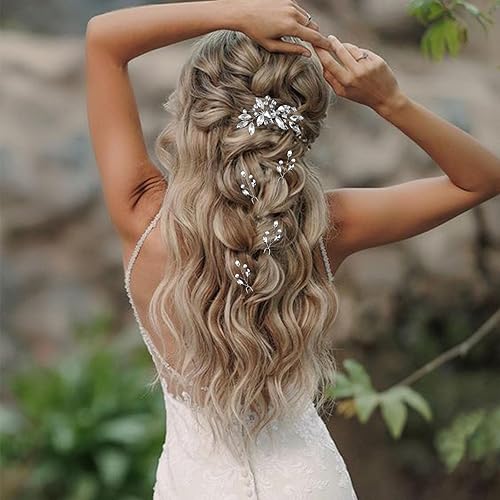 Miniatura 3 de 5 peines para el pelo con diamantes de imitación para bodas, accesorios de cristal para el cabello y piezas para novias, damas de honor, niñas