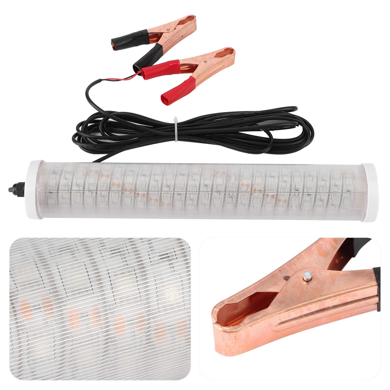 Luce da Pesca, Sommergibile GUIDATO Sott'Acqua La Pesca Attira La Luce Esca 12V 30W Deep Drop Water Ice Pesca Che Attrae La Luce con Cavo da 5 M