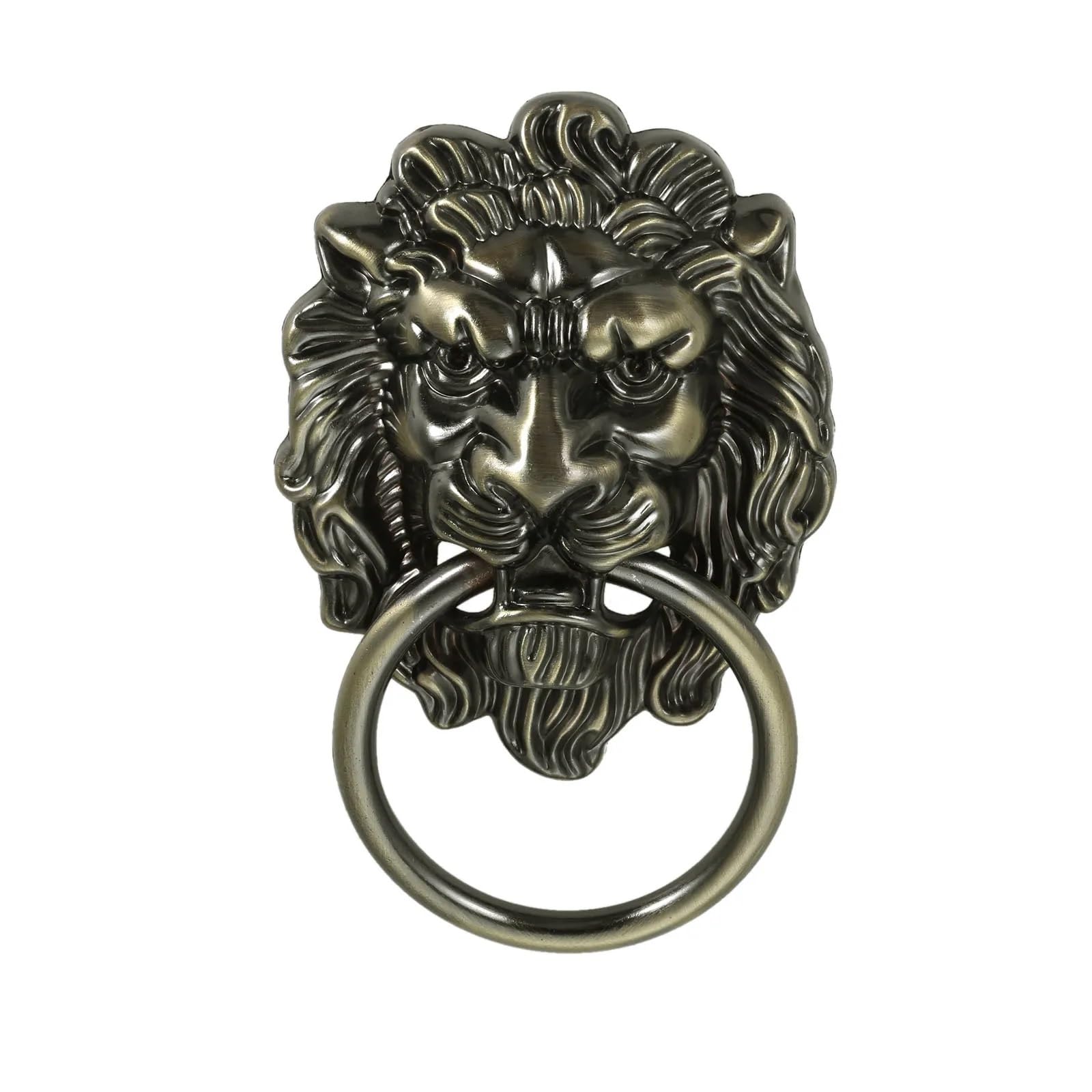 Perilla de cabeza de león con anillo de bronce para embellecer cajones 1