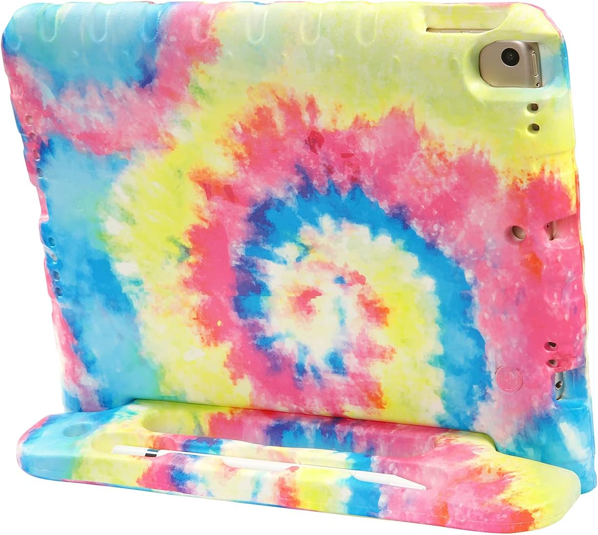 HDE iPad 9th Generation Case for Kids Shockproof iPad Cover 10.2 inch with Handle Stand fits 2021 9th Gen, 2020 8th Gen, 2019 7th Gen Apple iPad 10.2 - Tie Dye