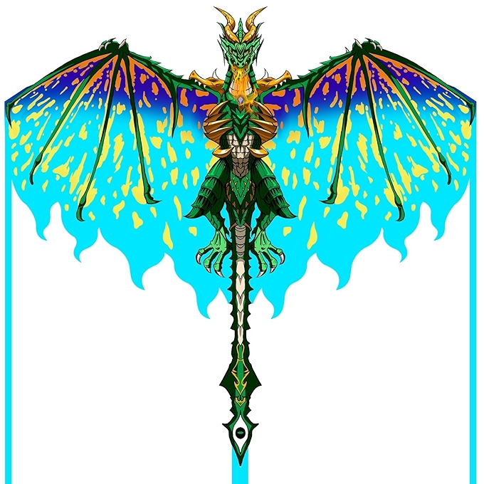 彩色龙形风筝 适合儿童与成人 使用简便 适合初学者 适合海滩旅行