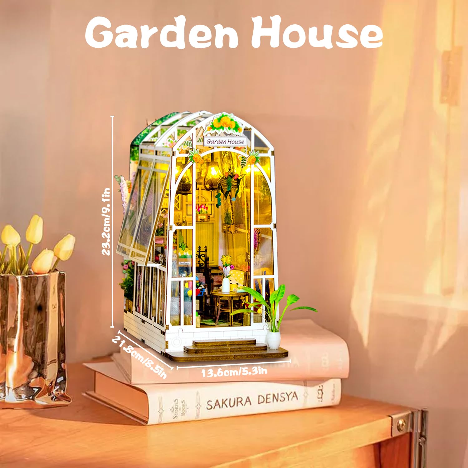 CUTEBEE Doe-het-zelf poppenhuis iniatuur huis,agisch huis iniatuur