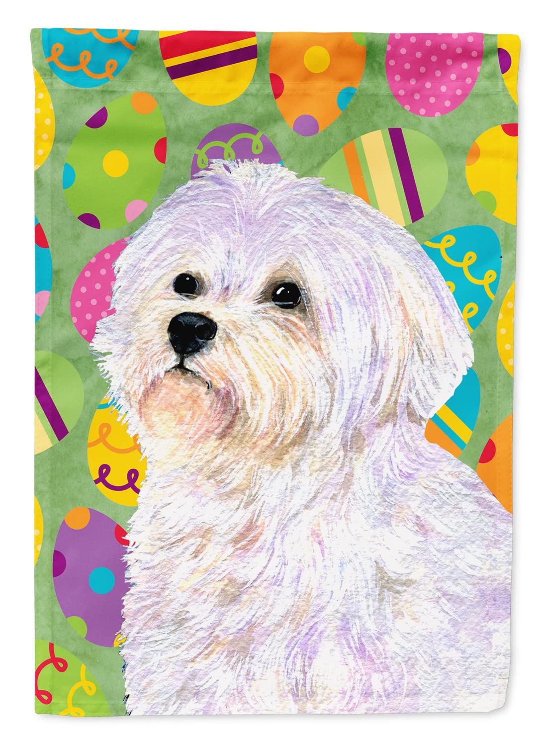 Drapeau grand format Bichon Maltais de Pâques Caroline's Treasures SS4826CHF en toile premium