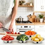 Okllen 10 Pack Stainless Steel Mixing Bowls, 6.5 Inch Wide Round Metal Kitchen Bowls, Prep Bowl Multipurpose Soup Basin Food Dipping Bowls for Cooking,Serving, Baking