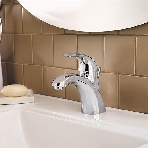 Miniatura 5 de Pfister Parisa LF042PRKK - Grifo para lavabo de baño, control único, 1 mango, agujero único, acabado de níquel cepillado