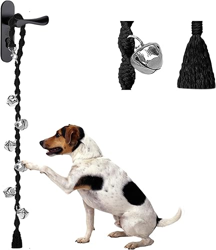 Vista 18 de Campanas de Perro para Salir al Aire Libre y Entrenamiento de Orinal para Cachorros, Campana de Puerta de Perro Ajustable para Ir al Baño, Hecho a